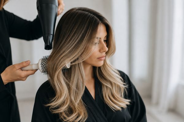 At-home blow-dry, sleek shiny finish
